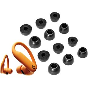 [ 6 Pairs ] for Powerbeats Pro 2 Memory Foam Ear Tips Soft Comfortable Replacement No Silicone Pain Fit in Case Eartips Cover Compatible with Powerbeats Pro 2nd Black 6p214 L/M/S