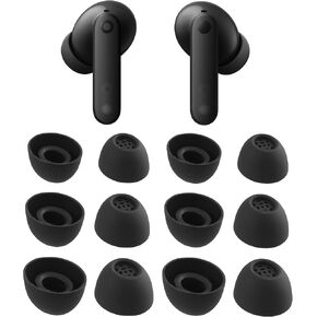 Replacement Silicone Ear Tips for Nothing CMF Buds/CMF Buds Pro/CMF Buds Pro 2 Earbuds, 6 Pairs (S/M/L, Black)