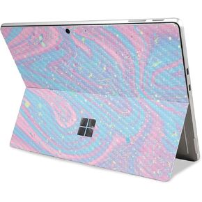 Carbon Fiber Tablet Skin Compatible with Microsoft Surface Pro 11 (2024) - Cotton Candy Swirl - Premium 3M Vinyl Protective Wrap Decal Cover - Easy to Apply | Crafted in The USA by MightySkins