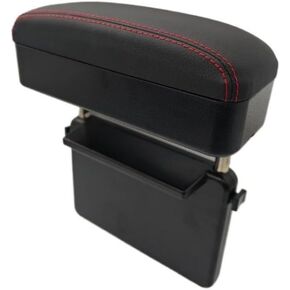 Car Armrest Box Elbow Rest Pad, Arm Rest Extender, Universal Console Storage Organizer, Adjustable Height (Black)