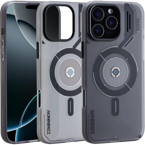 for iPhone 16 Pro Max Magnetic Cooling Case, Advanced IMD Technology, Aluminum Alloy Camera Frame, Compatible with MagSafe - Translucent Gray