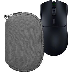 kwmobile Neoprene Case Compatible with Razer Viper V3 Pro - Case for Mouse Soft Pouch Carry Bag - Dark Grey