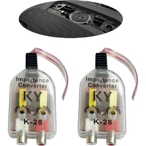 Car RCA Line Audio Output Converter Replacement, Subwoofer Amplifier Modified Audio Converter, Vehicle Line Control Audio Signal Adapter for Most Cars