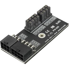 meccanixity atx 8+8pin أنثى إلى 6+8pin ذكور 180 درجة محول الطاقة الزاوية ل 3080 3090 بطاقات الرسومات GPU