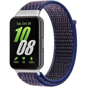 Sport Band Compatible with Samsung Galaxy Watch fit 3, Nylon Woven Loop Sport Bands Adjustable Breathable Strap Replacement Wristband for Samsung Galaxy Watch fit 3