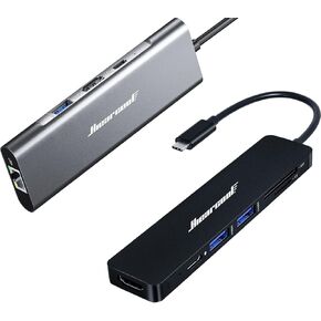 Hiearcool 8IN1 USB C Hub and 7IN1 USB C Dongle, Multi-Port Type C to HDMI Dock