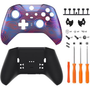 eXtremeRate Damascuscamo Patterned Faceplate Shell + Black Bottom Shell for Xbox Elite Series 2, for Elite Series 2 Core Controller