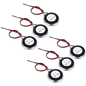 uxcell 6 Pcs 2W 8 Ohm Small Speakers Metal Shell Round Internal Micro Magnet Speaker with 120mm Wire for Mini Speakers DVD EVD Multimedia Mobile Portable Advertising Machine