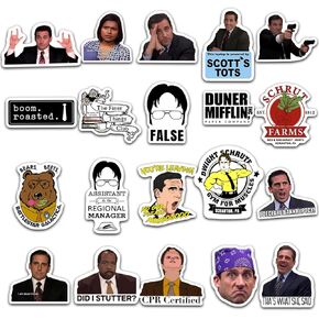 20 PCS That's What She Said, False, CPR Certified, Prison Mike, Stanley Hudson Sticker, Dwight Schrute, Why are You The Way That You are, I Feel God in This Chili's Tonight Sticker