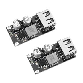 2 Packs USB Buck Converter, Supply Voltage Regulator Volt Transformer Board DC-DC Step Down Module 6-32V 12V 24V to 5V QC 3.0 Charging Module Power