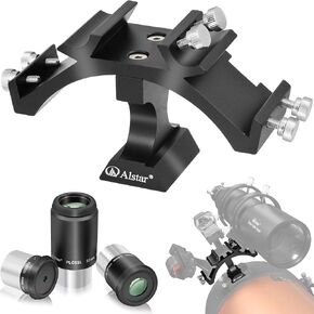 Alstar Triple Finder Scope Mount Bracket - Bundle with - 1.25 Inch Plossl Telescope Eyepiece Set