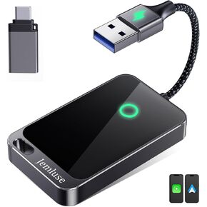 2-in-1 محول Carplay و Android Auto Adapter ، Faster Converts Factory Wired إلى Dongle اللاسلكي للسيارات لمكافحة Wirless Colling & Play Fit للسيارات من عام 2015 و Apple iOS 10+ & Android