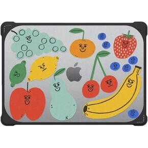 حافظة CASETiFY Bounce MacBook Air 15 بوصة (2023/2024) [تصميم زاوية حماية معززة/فتحات تهوية/قبضة مضادة للانزلاق] - أسود شفاف in Kuwait
