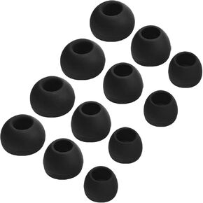 JNSA Silicone Ear Tips Replacement for Skullcandy Earphones, 6 Pairs (S/M/L), Black