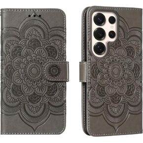 for Samsung Galaxy S25 Ultra 5G Case Wallet with Card Holder Kickstand Magnetic Soft Leather Flip Fold Case for Samsung S25 Ultra Cover (Purple)