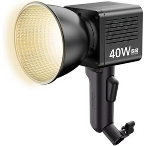Ulanzi L023 40W Pro LED Video Light w Light Stand Mount Adapter, Built-in 3400mAh Battery & PD Fast Charging, Portable Overlock 50W Light, Bicolor 2500K-6000K Continuous Output Lighting with 8 Scenes
