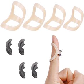8pcs الجبائر المصححة إصبعًا بيضاويًا ومجموعة تعديل نقرات ، فجلة خاتم الإصبع 4 و 4 شظايا ، أقواس الأصابع لالتهاب المفاصل ، مطرقة ، استقامة ، دعم (الحجم 8-11)