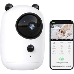 4MP 2K Security Camera Wireless 2.4GHz WiFi Indoor Cameras for Home Security Indoor Camera for Baby/Pet/Elder 2 Way Audio Night Vision Compatible with Alexa 24/7 SD Card Storage
