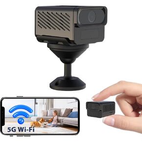 Mini Security Camera Wireless Indoor for Home, Magnetic Camera with 5G WiFi, Small Pet Cam, Instant Alerts, Live Video, Phone APP, Smart Motion Detect, 24/7 Recording, Clear Night Vision