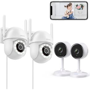 litokam Bundle of 2 Pack Outdoor Camera & 2 Pack Indoor Security Camera