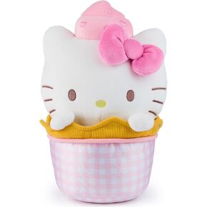 GUND Sanrio Official Hello Kitty Ice Cream Plush, Stuffed Animal for Ages 1 and Up, Pink/White, 10"