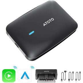 CB4 Carplay Magic Box ، AI Box Carplay ، سلكي إلى محول Carplay/Android Auto ، صندوق Android AI مع Bluetooth مزدوج ، دونجل صوت ذكي مع GPS ، 4GB+ 64GB ، متوافق مع العديد من التطبيقات
