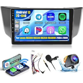 Android Car Stereo for Lexus RX300 RX330 RX350 RX400H 2004 2005 2006 2007 2008 2009 with CarPlay Android Auto 26UI 2GB+64GB