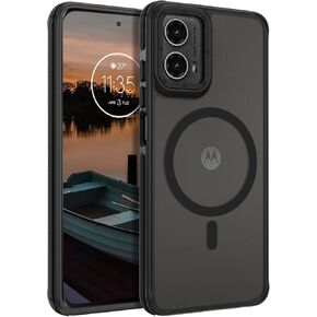 GUAGUA for Motorola Moto G Stylus 5G 2024 Case Compatible with MagSafe Moto G Stylus Magnetic Case Slim Translucent Matte Shockproof Protective Anti-Scratch Case for Moto G Stylus 5G 2024, Black