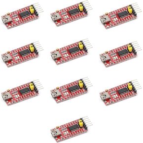 10 قطع من FT232RL MINI USB إلى وحدات محول المحول التسلسلي TTL ، 3.3V/5.5V.