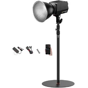 IFOOTAGE Video Light Kit 70W, Including Round Base Light Stand 79“, COB Video Light SL1 60DN