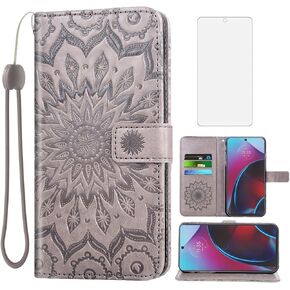 Asuwish Phone Case for Motorola Moto G Stylus 5G 2022 Wallet with Tempered Glass Screen Protector Leather Slim Flip Cover Card Holder Stand Cell Accessories XT2215-1 XT2215-4 XT2215DL Men Dark Green in Kuwait