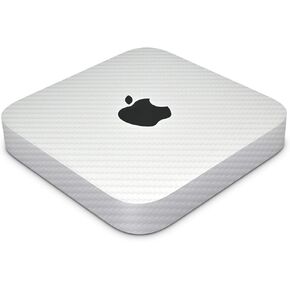 Carbon Fiber Skin Compatible with Apple Mac Mini M2 Pro (2023) - Solid White - Premium 3M Vinyl Protective Wrap Decal Cover - Easy to Apply | Crafted in The USA by MightySkins