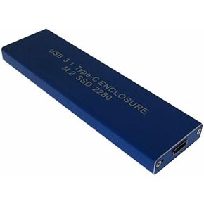 USB 3.1 Type-C USB-C to NGFF M.2 B Key SSD 2230 2242 2260 2280 Adapter Card Enclosure Blue