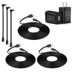 Smays 3-Pack 25 ft Extension Cable for WYZE Cam Pan v3, WYZE Cam v4, with Power Adapter