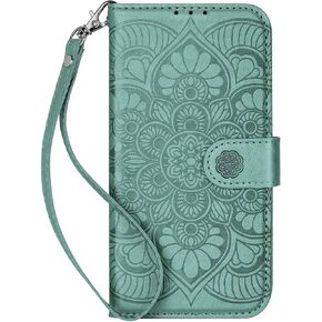 Wallet Case for iPhone 16e,[RFID Blocking] 3 Card Holder Stand with Credit Card Slot PU Leather Magnetic Protective Flip Cover for iPhone 16e (Green)