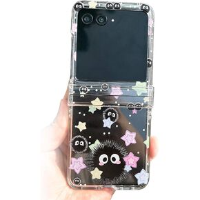 for Motorola Razr Plus 2024 - Star Soot Sprite Clear Phone Case, Flip Case for Women