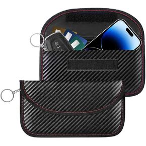 2 Pack Faraday أكياس للهاتف الخلوي FOB الرئيسي ، 8.3x4.3in Faraday BAOCH KEYS CAR CAR