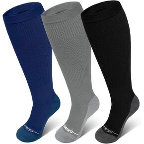 Plus Size Compression Socks: Wide Calf 20-30 mmHg Compression Stocking for Men & Women - Extra Large Support for Running, Travel, Nurses, Pregnancy
