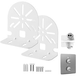 L Security Dome Camera Mount Bracket,CCTV Camera Wall Mount Holder, Baby Monitor IP Camera Mount Bracket for Surveillance Hikvision Dome Camera (4 Steel Dome Mount White)