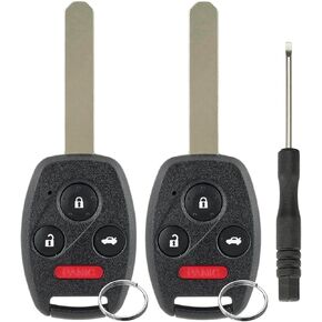2PCS Car Key fob Fits for Honda CR-V 2007 2008 2009 2010 2011 2012 2013/CR-Z 2011- 2014 2015/Fit/Insight/Accord Coupe/Crosstour Keyless Entry Remote Control MLBHLIK-1T(35111-SWA-306A)