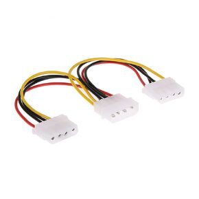neortx 4 pin molex ذكر إلى 2 منافذ molex ide إمدادات الطاقة الإناث y الكبل محول الفاصل للكمبيوتر الشخصي ، تبريد مروحة القرص المضغوط القرص الثابت