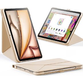 INFILAND Case for iPad Air 11-inch M3 (2025) / M2 (2024), iPad Air 5th (2022) / 4th Generation (2020) 10.9 Inch, Slim Magnetic Origami Stand Cover with Pencil Holder, Auto Wake/Sleep, Lilac Purple