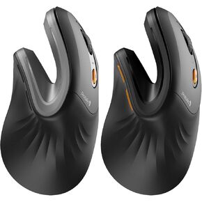 Protoarc Bluetooth المريح الفأر العمودي + الماوس اللاسلكي اللاسلكي القابل لإعادة الشحن