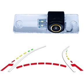 Vlicevrn HD Golden Fisheye Vehicle Car Rear View Camera Dynamic Trajectory Tracks Line Night Vision Backup Parking Camera for Toyota 4Runner N210 MK4 / Hilux Surf N210 / SW4 N210 MK4 / Fortuner