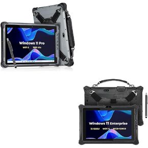 MUNBYN Rugged Windows Tablet IRT12, 1000nit Sunlight Readable, Wi-Fi 6 Tough Tablet, and High-End Rugged Windows Tablet IRT10, 10.1" Windows 11 IoT Enterprise, i5-1235U