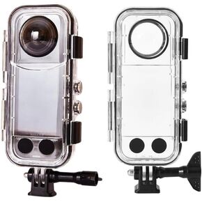 حالة مقاومة للماء الغوص لـ Insta360 واحد × 4 ، تدعم 60 مترًا/196 قدمًا تحت الماء الغطس الغوص العميق مع إكسسوارات قوسين