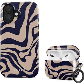 BURGA Case Compatible with Airpods PRO and Phone Case Compatible with iPhone 16 Plus - Scratch-Resistant Shockproof Cover - Bundle