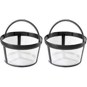 2 Pack Reusable Coffee Filters, 4-8 Cup Coffee Filter Basket, Nylon Mesh Coffee Filter Replacement with Handle Reusable Coffee Filters for Mr. Coffee Makers and Brewers