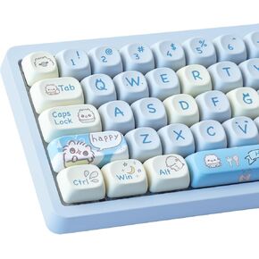 Hyekit PBT Graffiti Keycaps - 135 Keys, Dye-Sublimation, Cute Design, XDA Profile, Custom for Cherry Gateron MX Switches Mechanical Keyboards