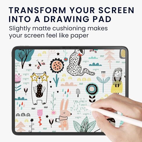 kwmobile Paper Feel Screen Protector Compatible with Apple iPad Pro 13" (2024) - Fingerprint Scratch Resistant - Paper Like for Writing and Sketching in Saudi Arabia